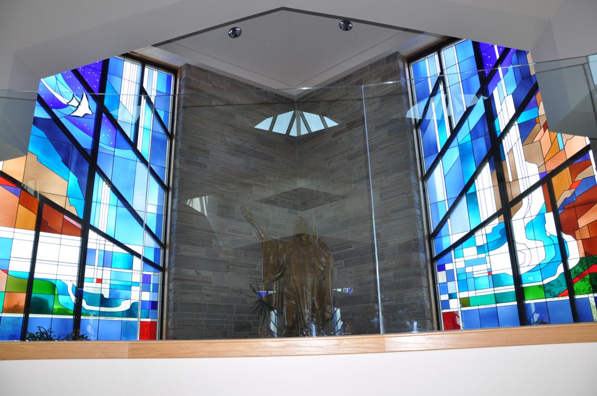 Stained glass at Immaculate Heart of Mary Church in Grand Junction, Colorado