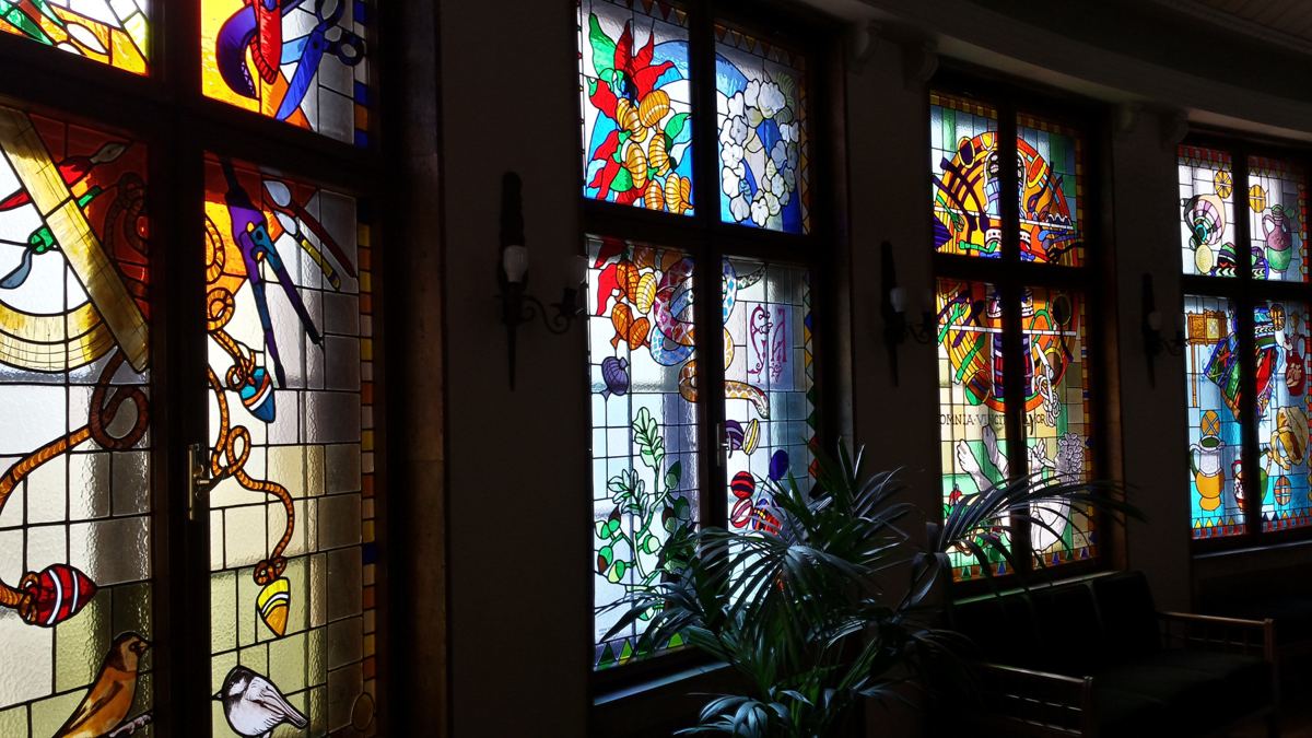Stained glass at the Serbian Academy of Sciences and Arts in Belgrade, photo 31