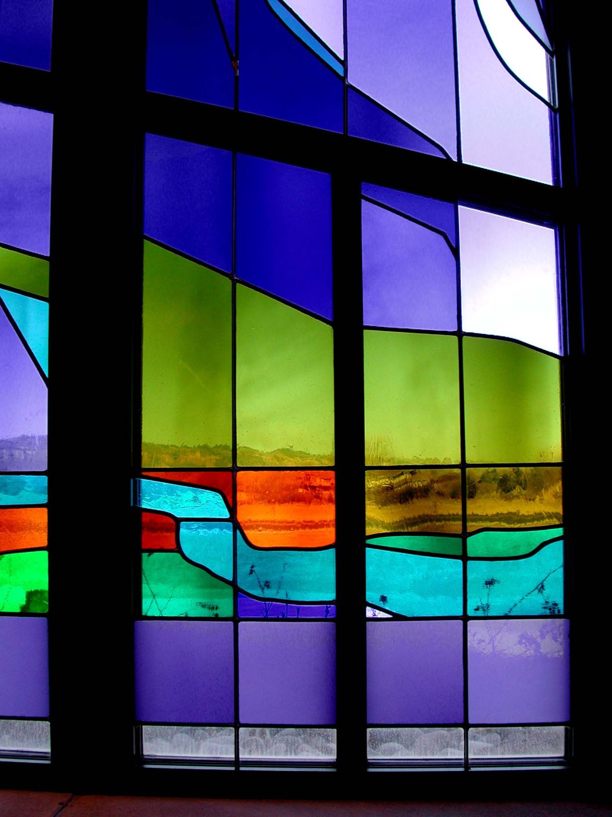 Stained glass at Immaculate Heart of Mary Church in Grand Junction, Colorado