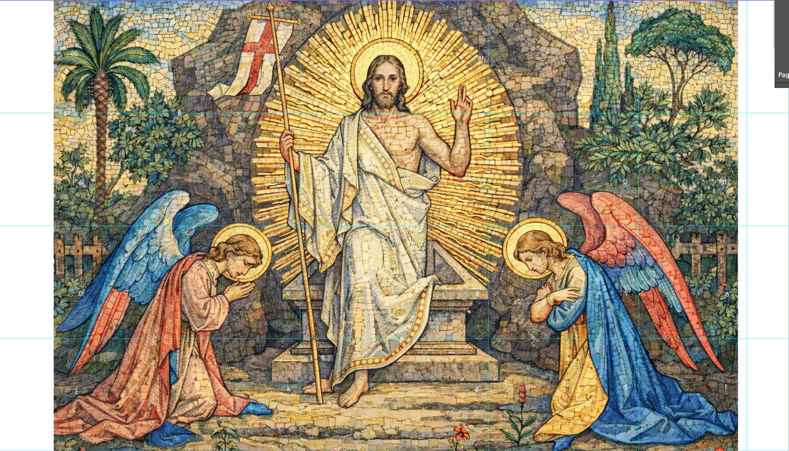 Resurrection of Christ glass mural project at St. Thomas More, photo 21