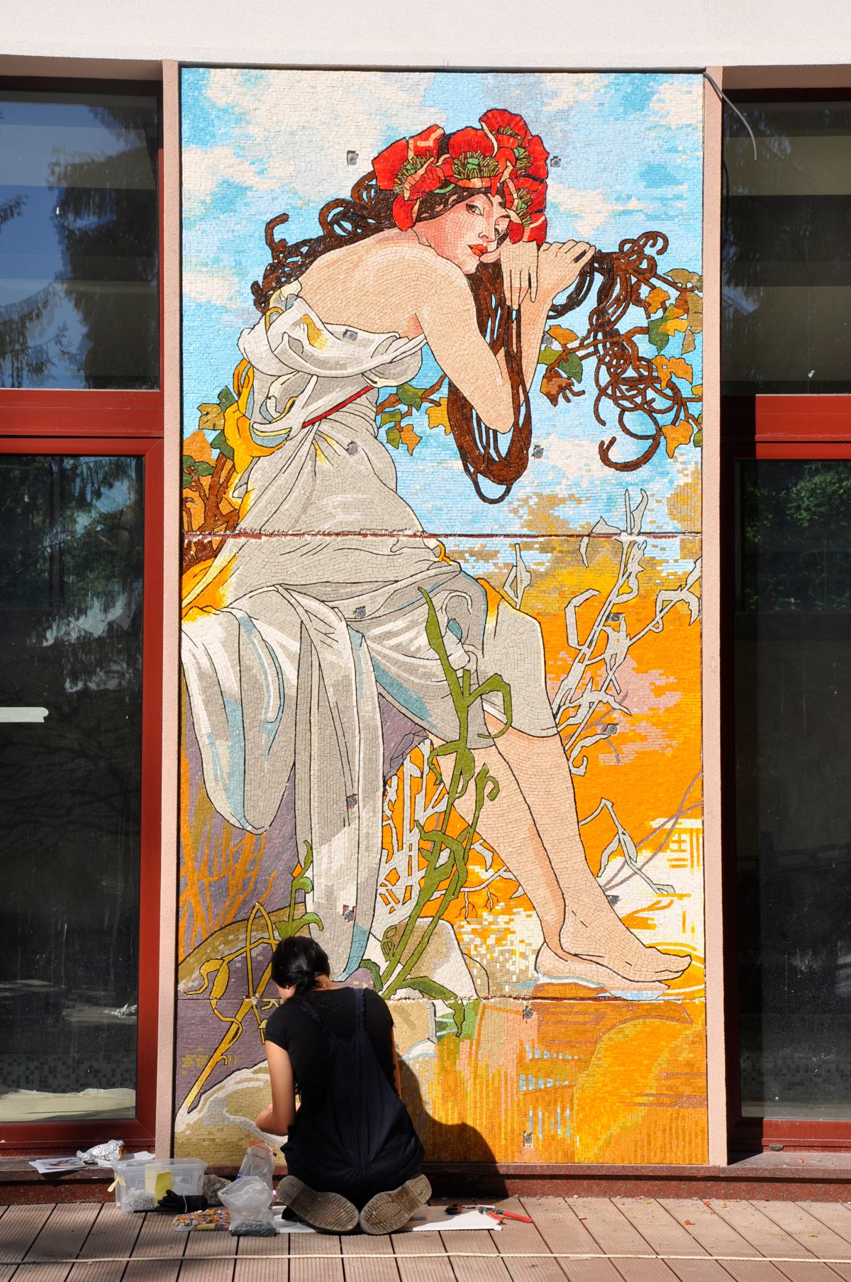 Smalti glass mosaic for a private residence near Moscow, Russia
