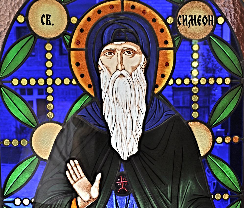 Stained glass at the Orthodox Church of the Archangel Michael in Hamburg, Germany, image 10