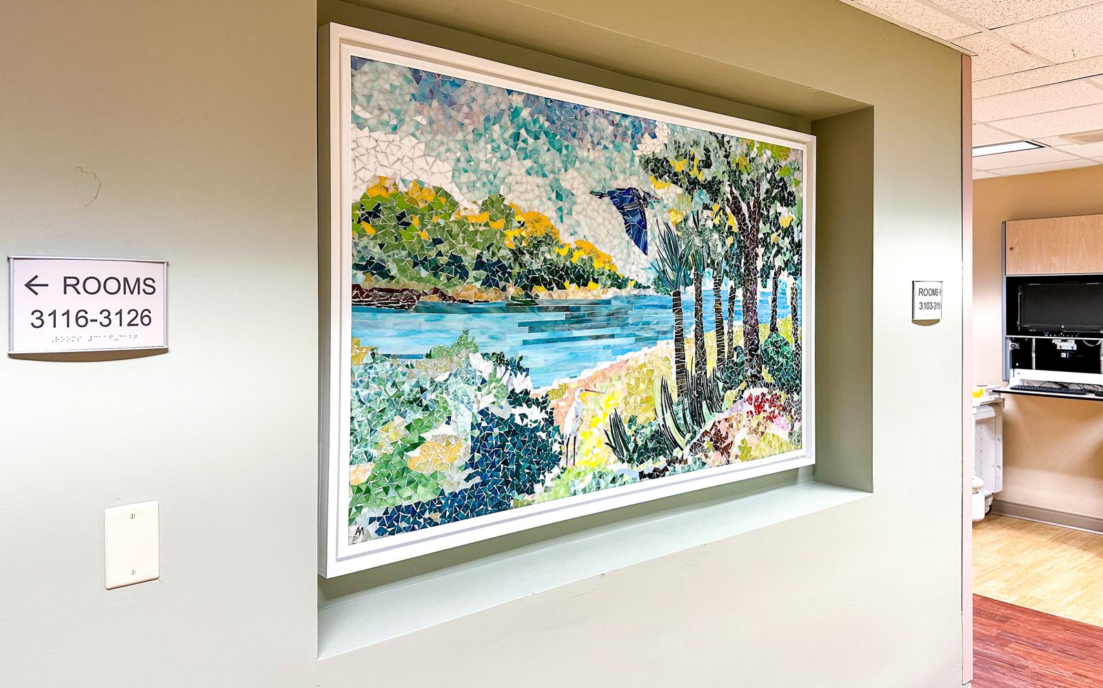 Glass mosaic at Lee Memorial Hospital, Fort Myers