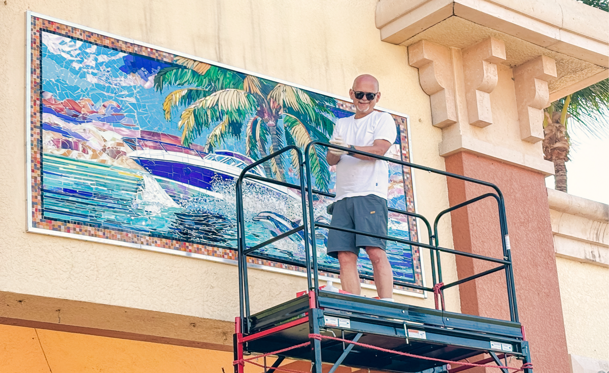 Cape Harbour marina entrance mosaic, photo 2
