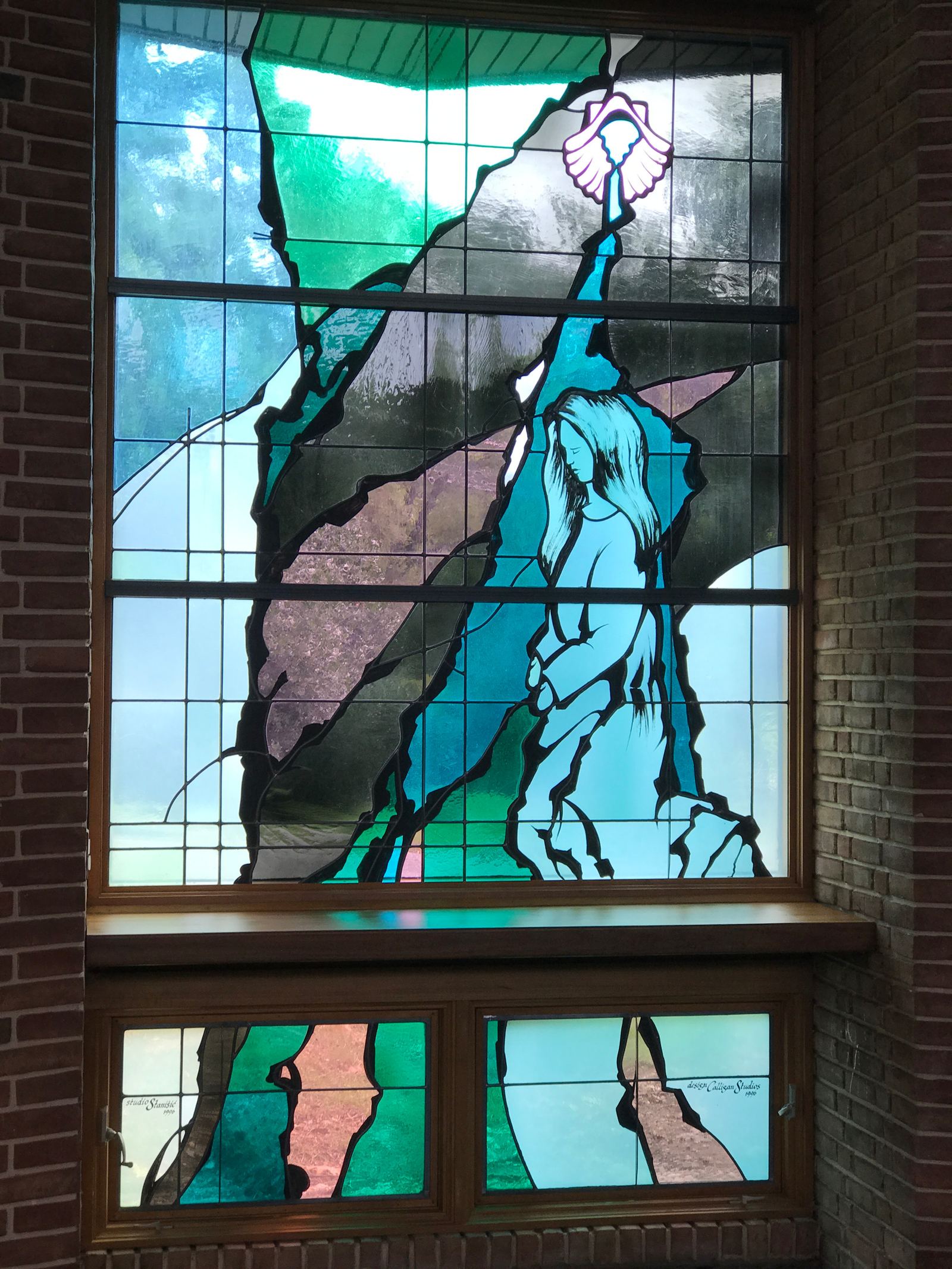 Stained glass at First Evangelical Lutheran Church in Ellicott City, Maryland, photo 7