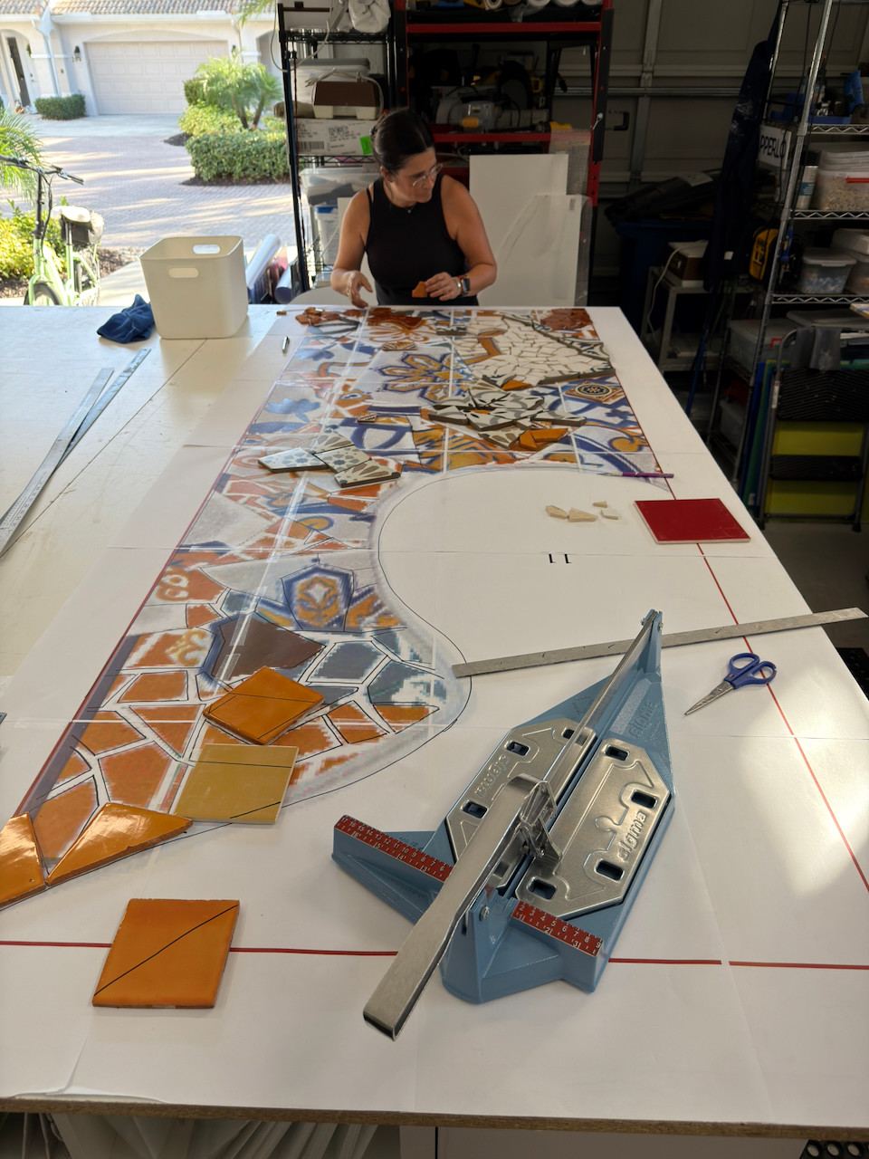Custom tile mosaic project at Bulla Gastro Bar in Aventura, photo 21