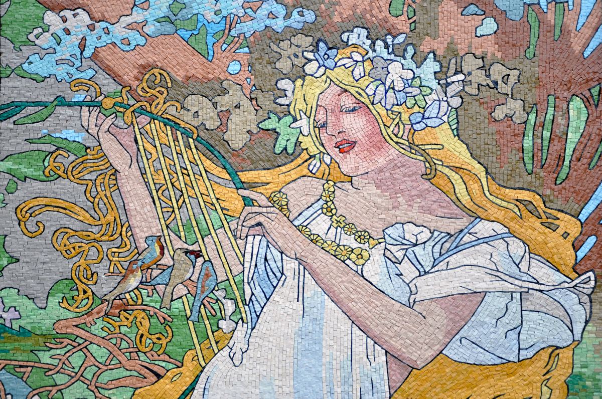 Smalti glass mosaic for a private residence near Moscow, Russia