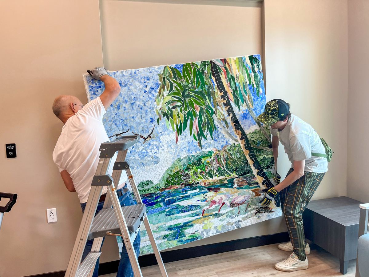 Glass mosaic at Surfside Outpatient Center, Cape Coral