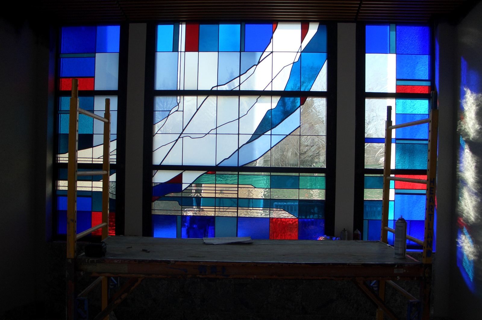 Stained glass at the Adoration Chapel of Risen Christ Church in Denver, photo 5