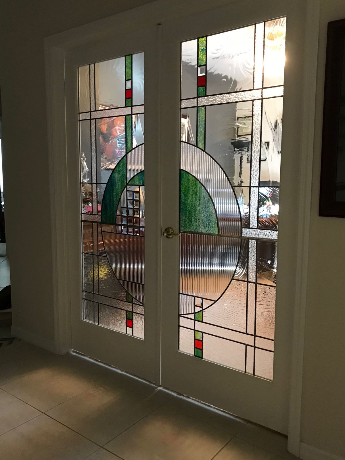 Interior stained glass window in a private residence in Fort Myers, Florida, photo 4