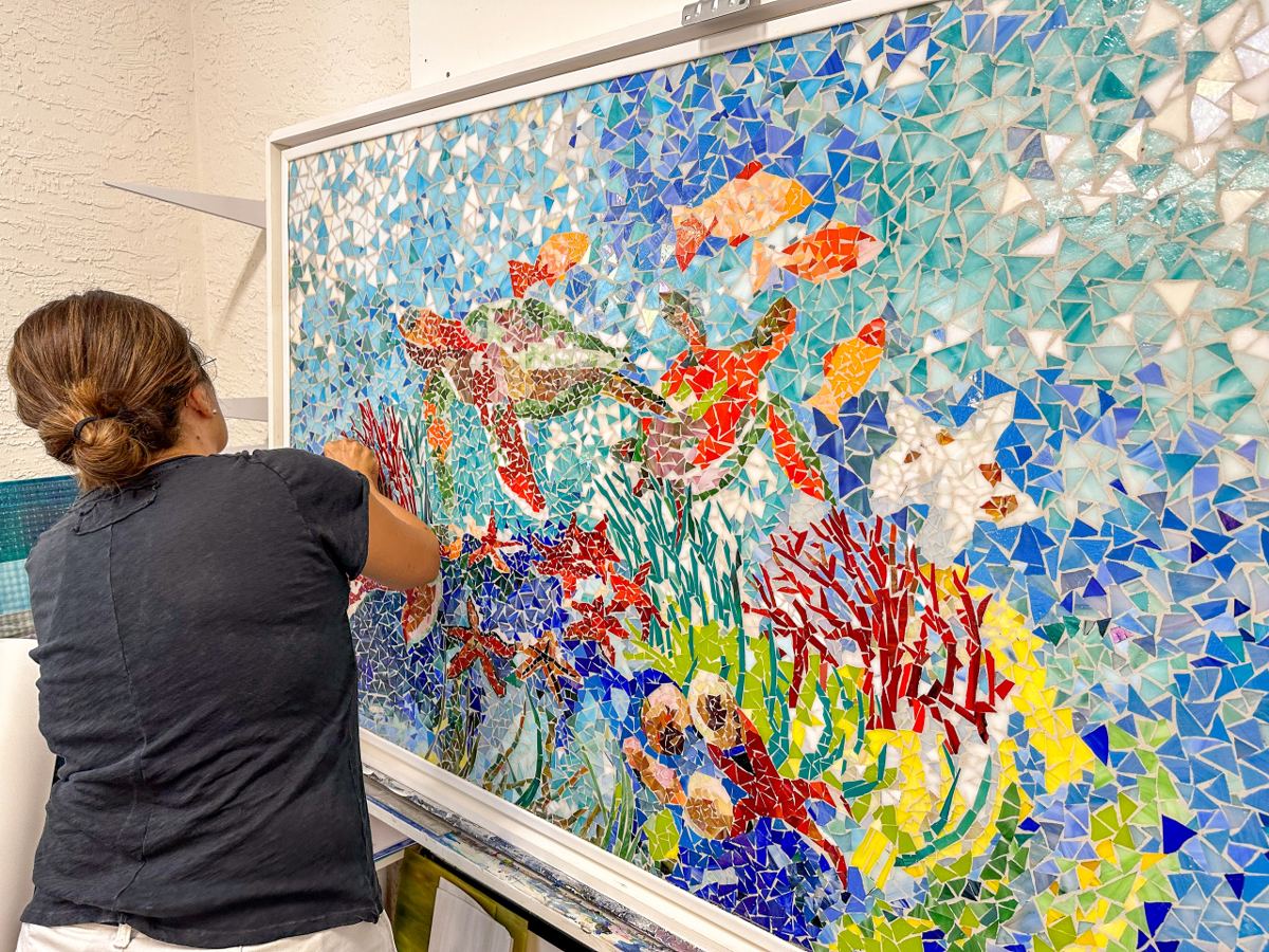 Glass mosaic at Lee Memorial Hospital, Fort Myers
