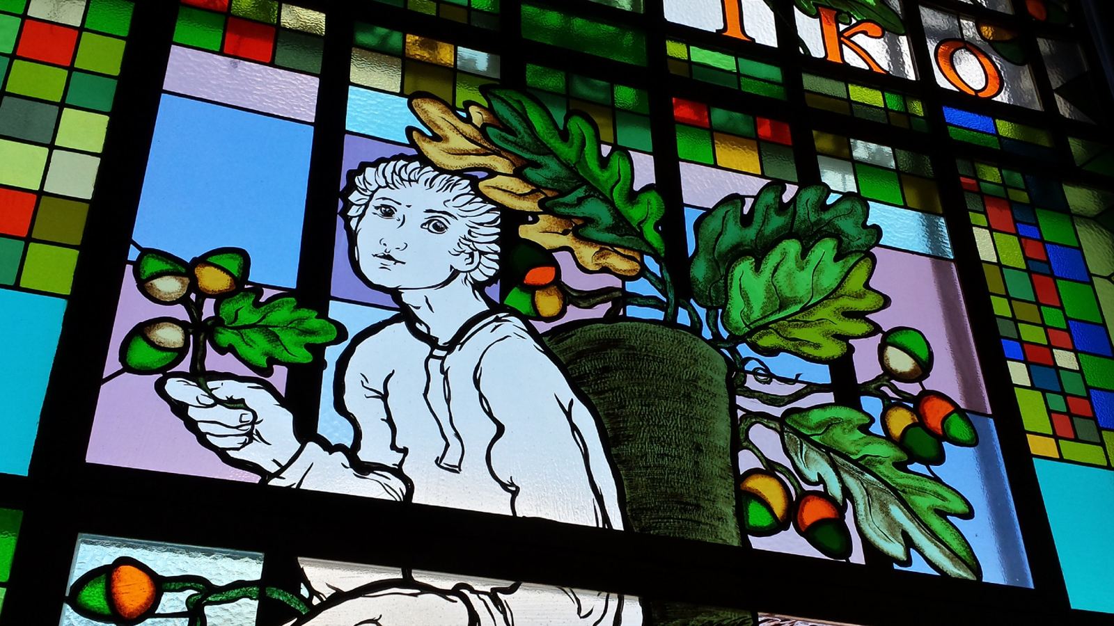 Stained glass at the Serbian Academy of Sciences and Arts in Belgrade, photo 9