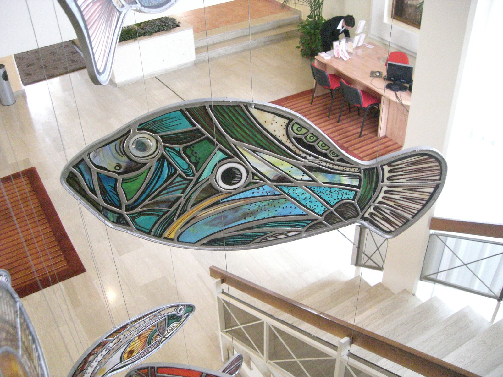 Stained glass at Hotel Melia Sol in Umago, Croatia, photo 7