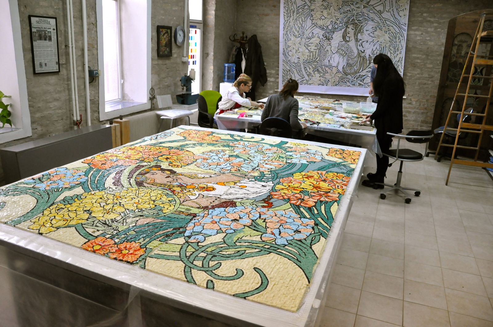 Smalti glass mosaic for a private residence near Moscow, Russia