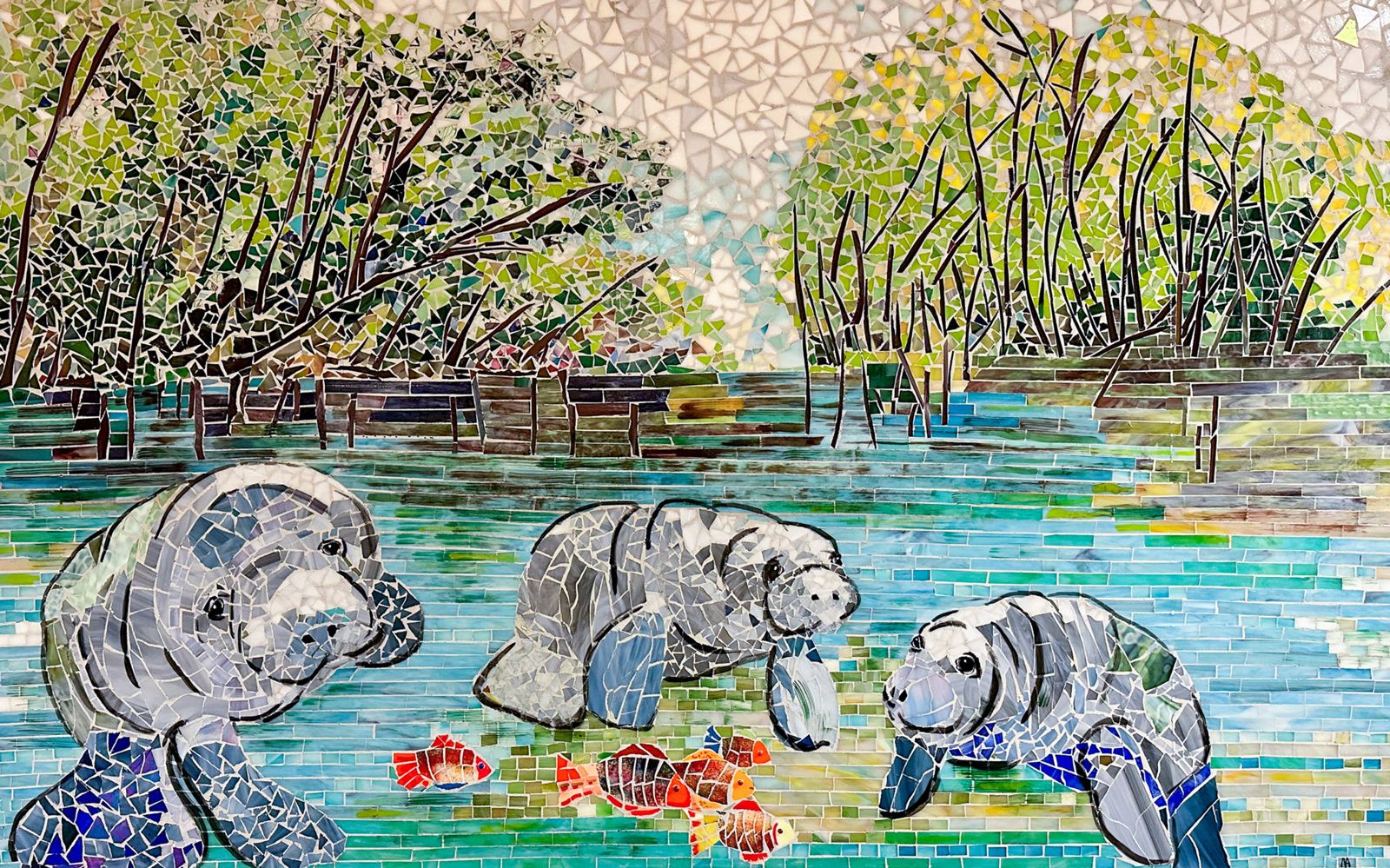 Glass mosaic at Lee Memorial Hospital, Fort Myers