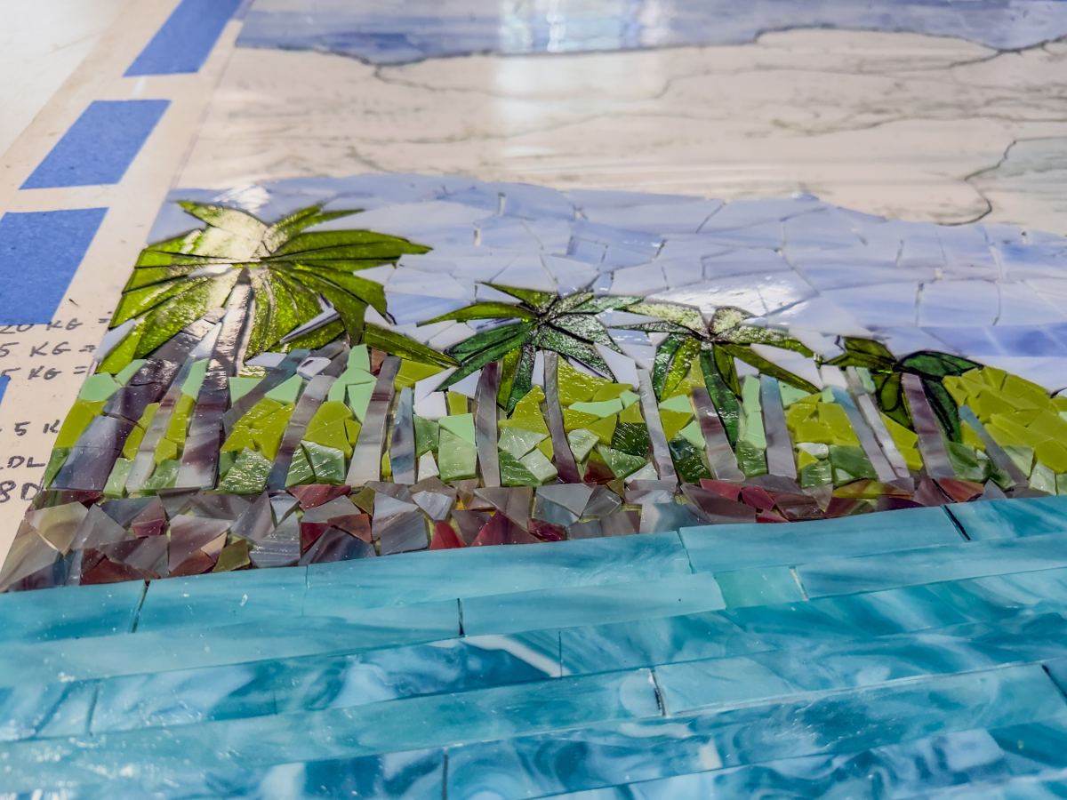 Glass mosaic triptych for Lakeland Regional Health, photo 7