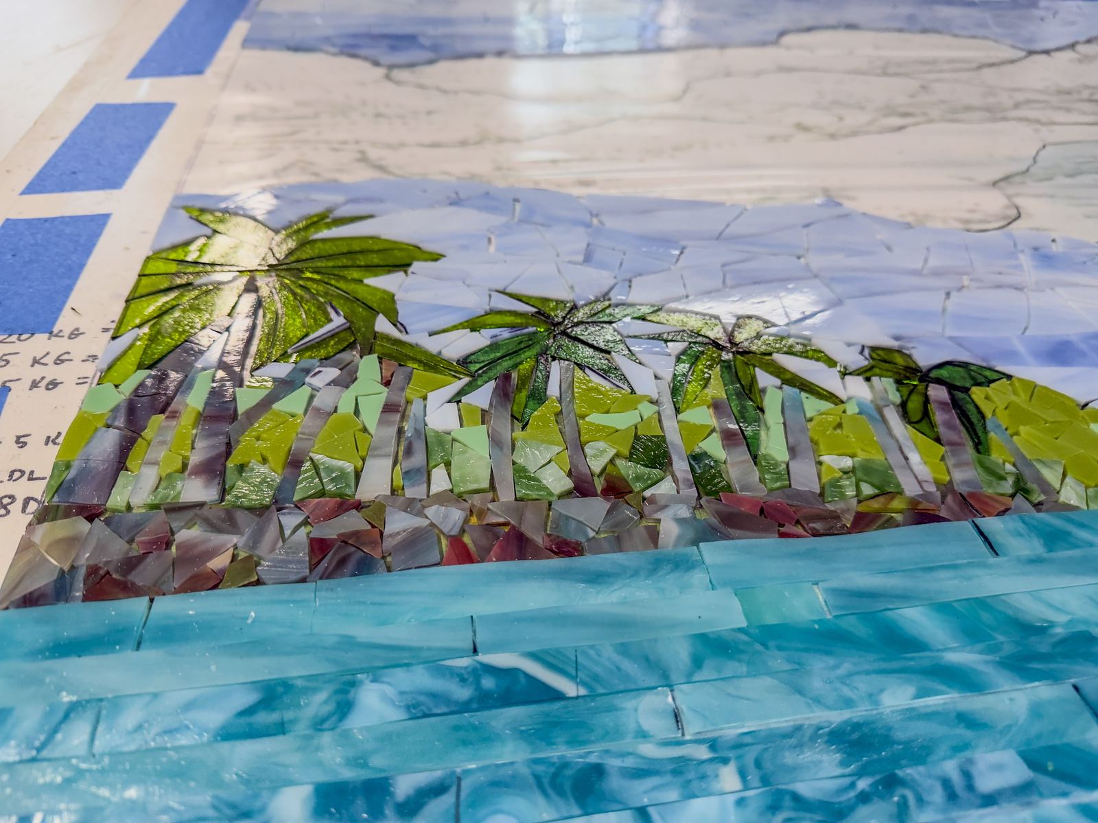 Glass mosaic triptych for Lakeland Regional Health, photo 7