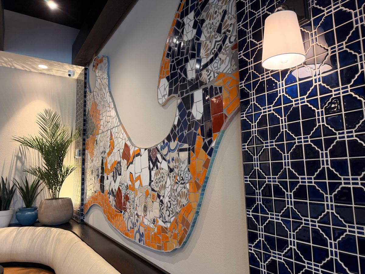 Custom tile mosaic project at Bulla Gastro Bar in Aventura, photo 6