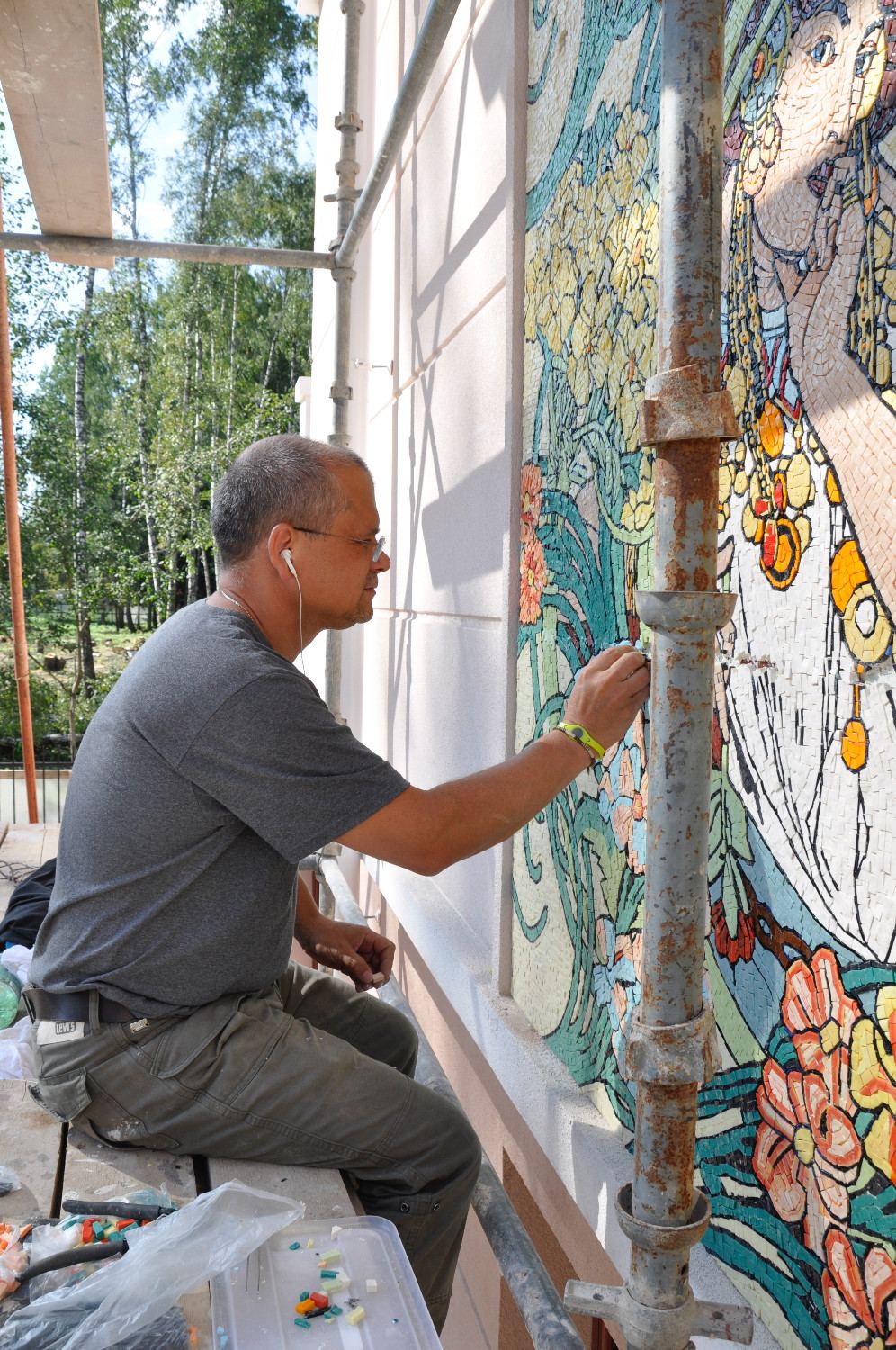 Smalti glass mosaic for a private residence near Moscow, Russia