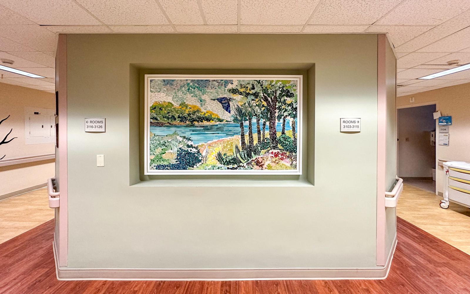 Glass mosaic at Lee Memorial Hospital, Fort Myers