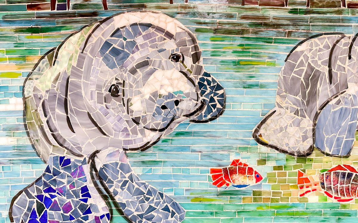 Glass mosaic at Lee Memorial Hospital, Fort Myers