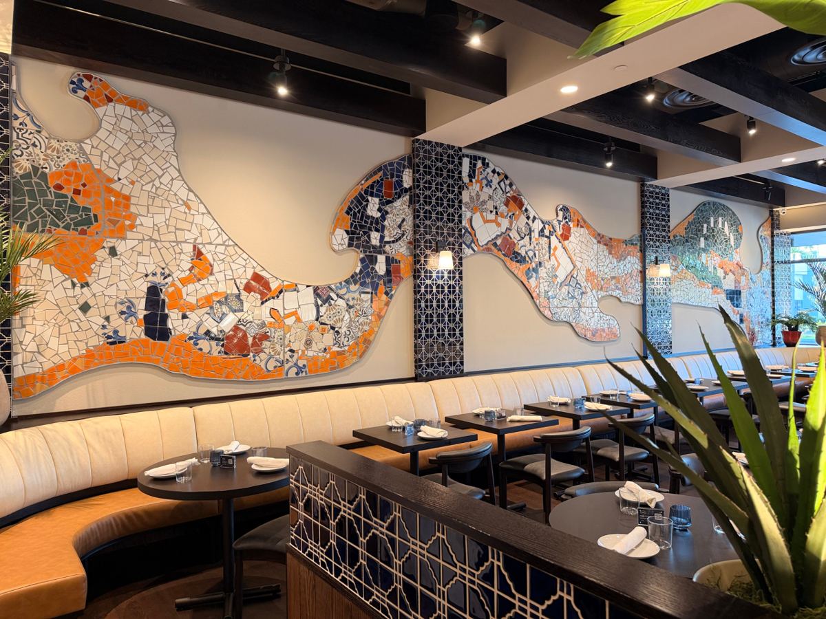 Custom tile mosaic project at Bulla Gastro Bar in Aventura, photo 1