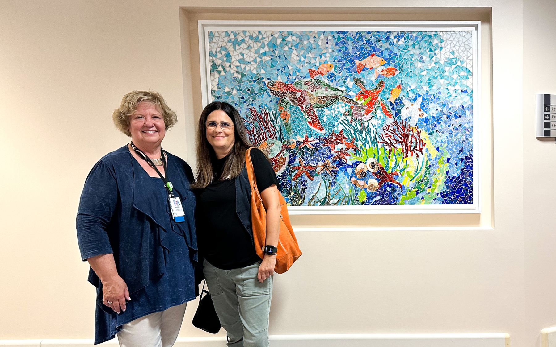 Glass mosaics at Lee Memorial Hospital in Fort Myers, Florida