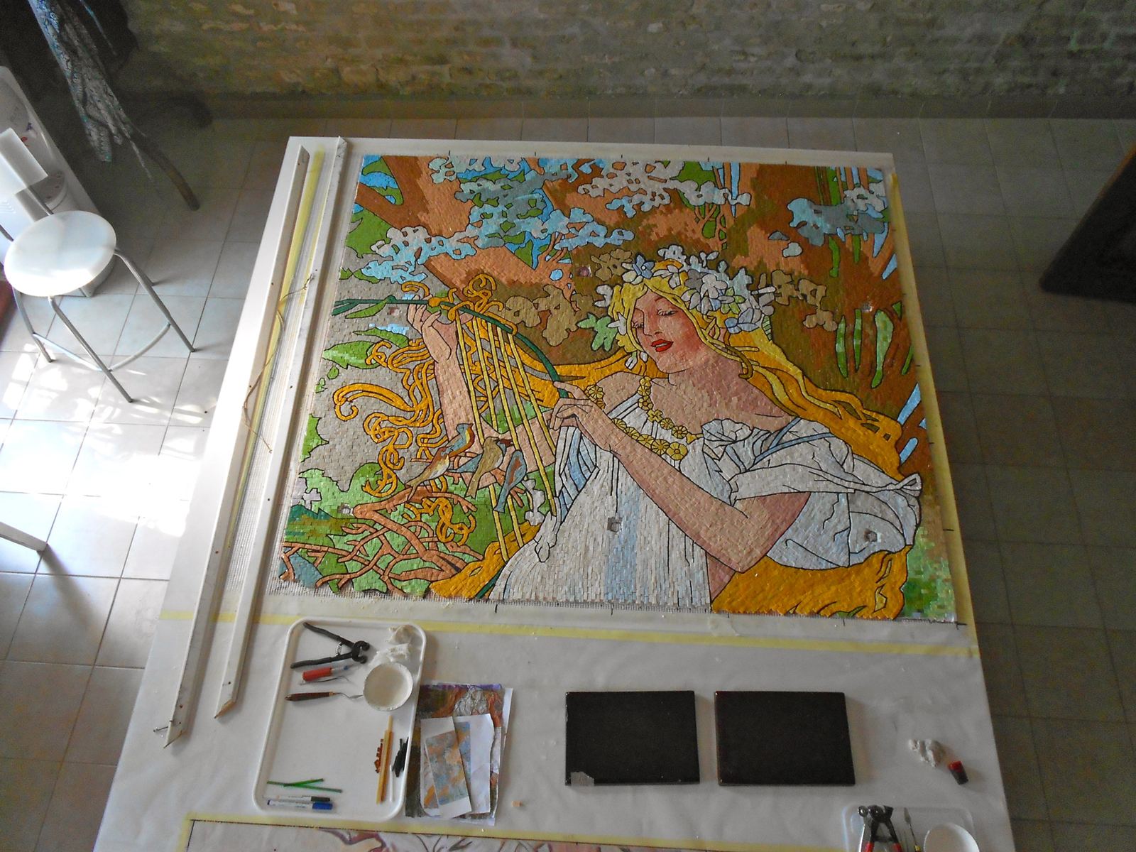 Smalti glass mosaic for a private residence near Moscow, Russia