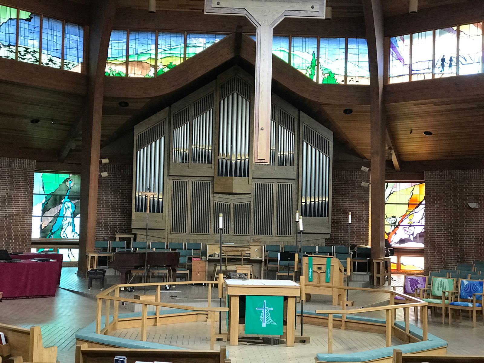 Stained glass at First Evangelical Lutheran Church in Ellicott City, Maryland, photo 3
