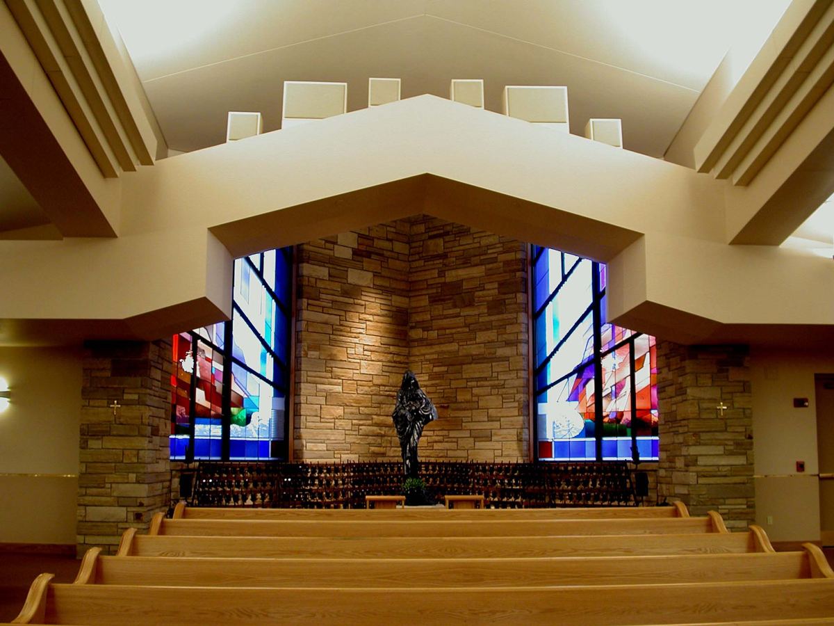 Stained glass at Immaculate Heart of Mary Church in Grand Junction, Colorado