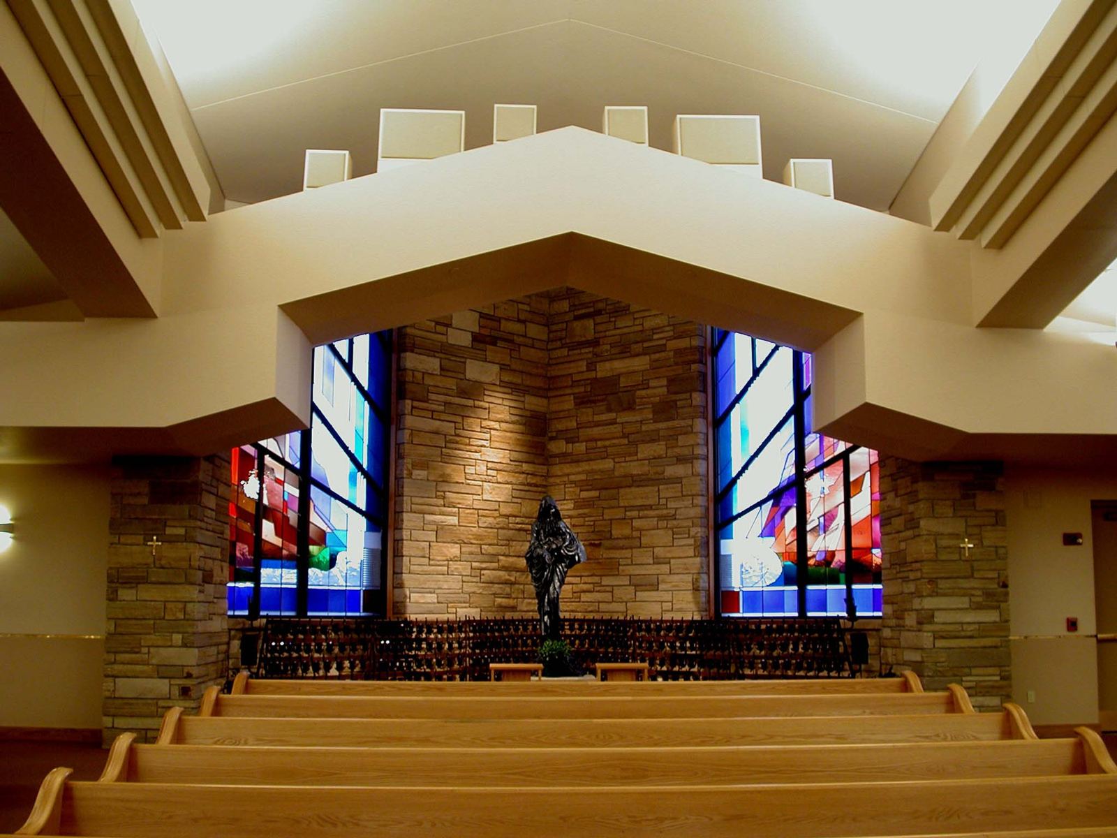 Stained glass at Immaculate Heart of Mary Church in Grand Junction, Colorado