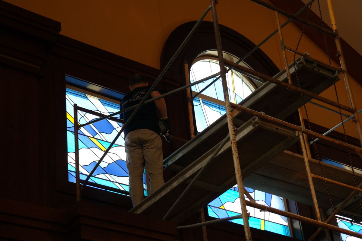 Stained glass at St. Joseph on Carrollton Manor in Frederick, Maryland, photo 4