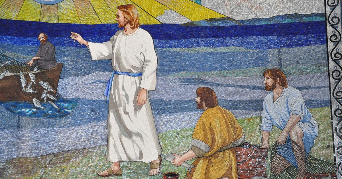 Altar mosaic at Queen of Heaven and Earth Catholic Church, Ploce, Croatia, photo 2