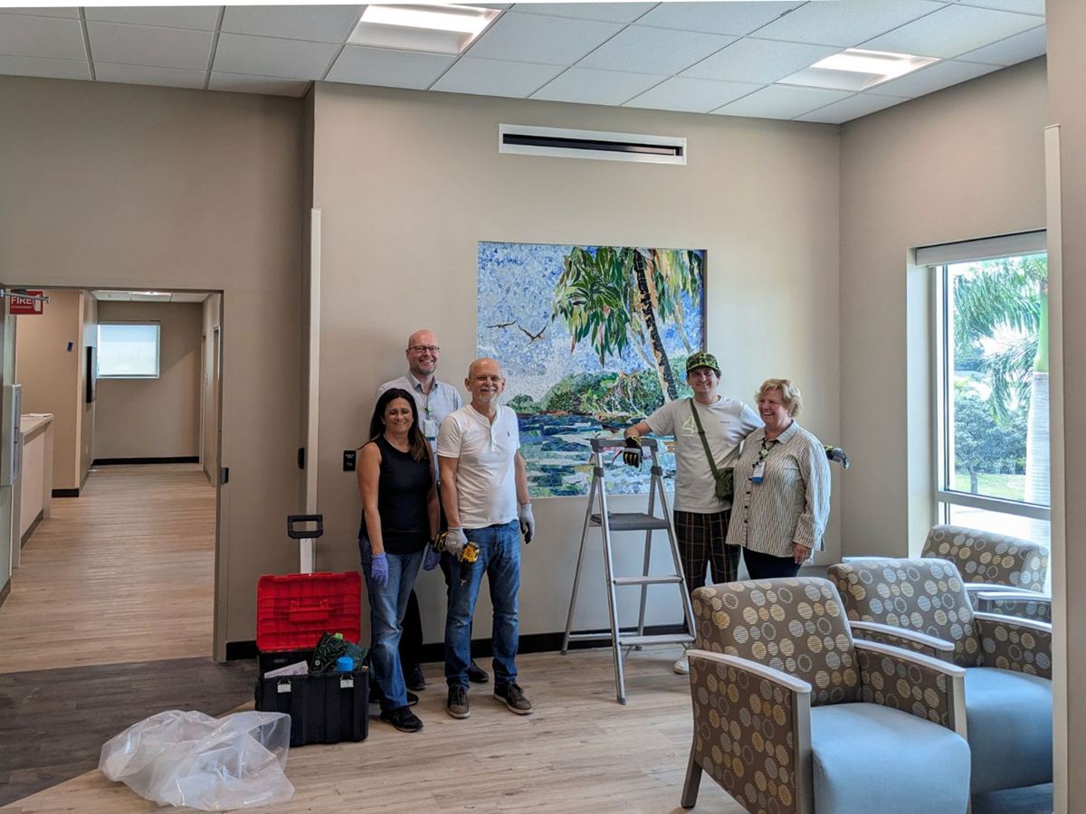 Glass mosaic at Surfside Outpatient Center, Cape Coral