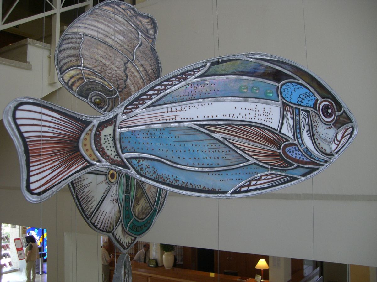 Stained glass at Hotel Melia Sol in Umago, Croatia, photo 12