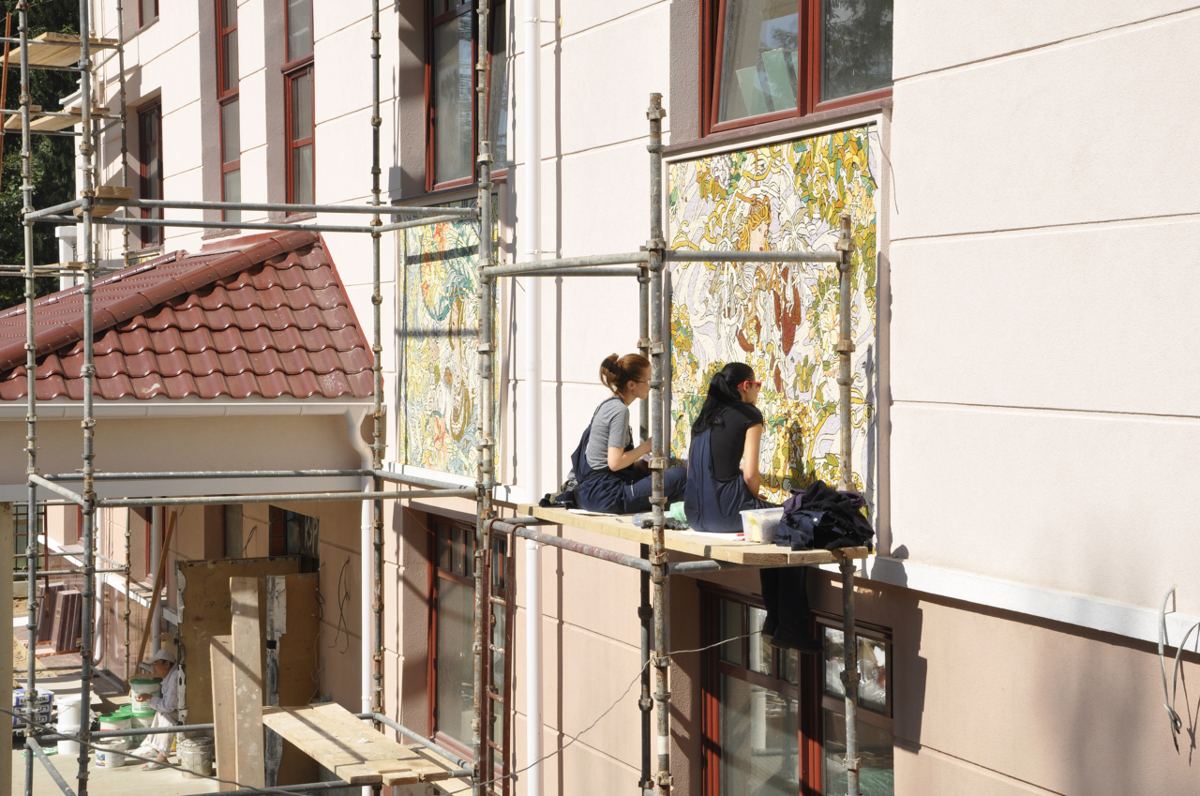 Smalti glass mosaic for a private residence near Moscow, Russia