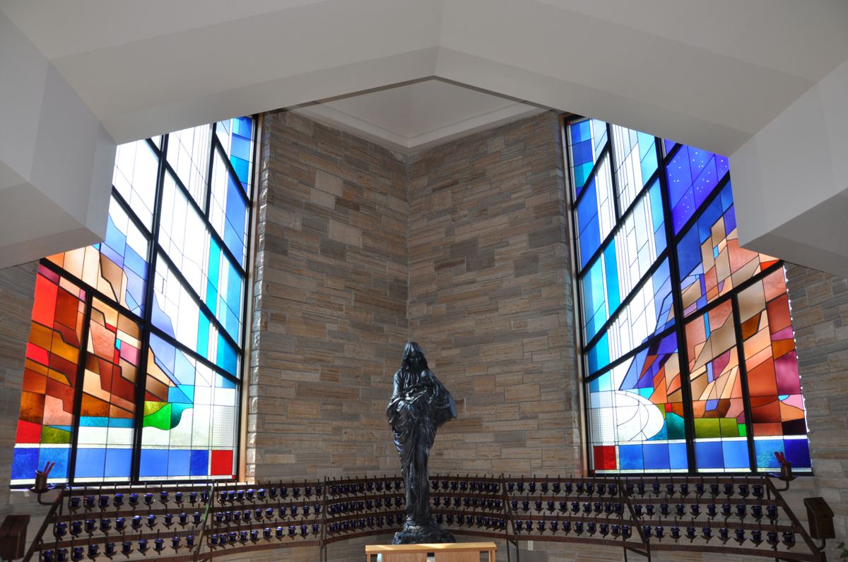 Stained glass at Immaculate Heart of Mary Church in Grand Junction, Colorado