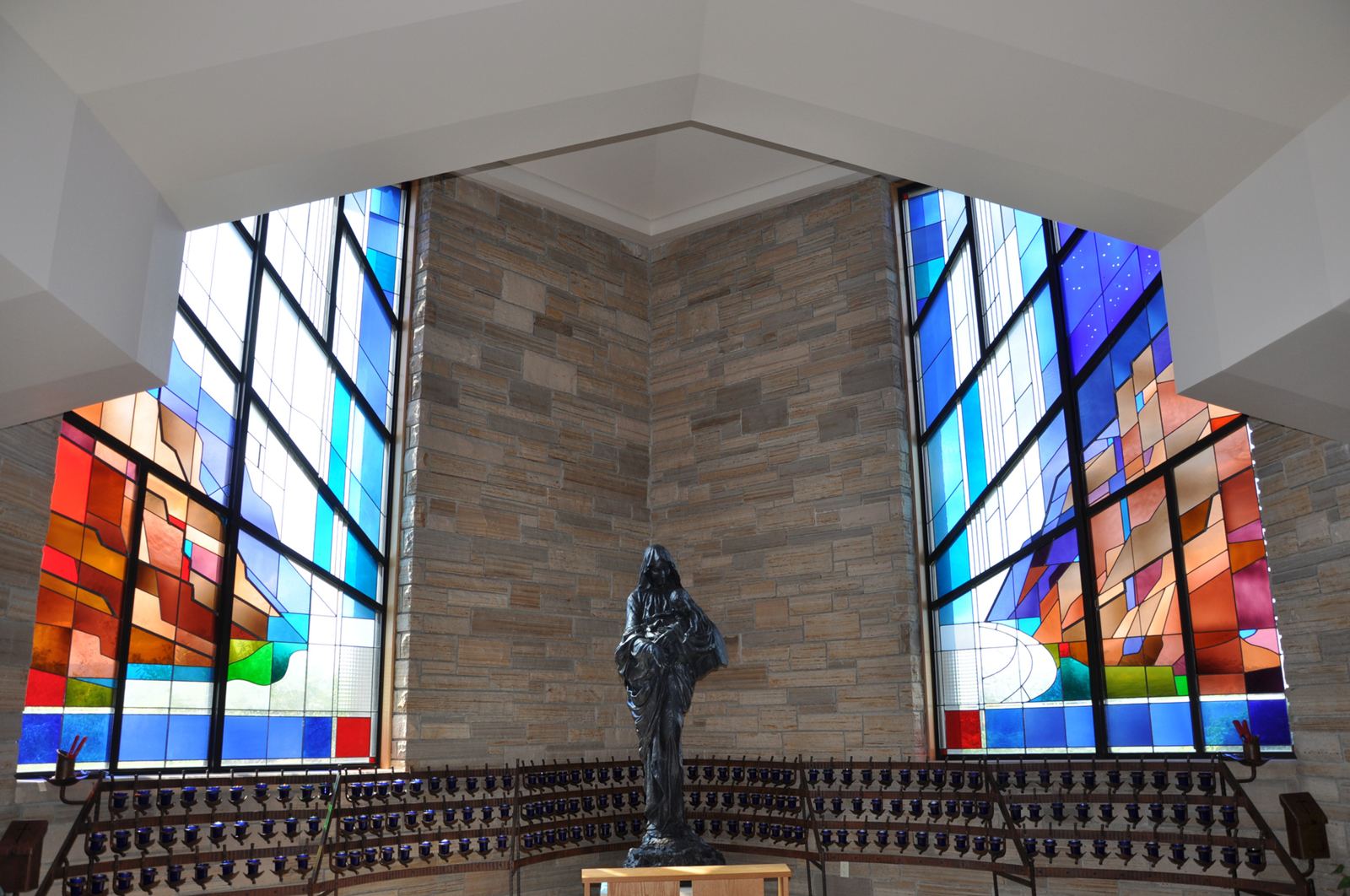 Stained glass at Immaculate Heart of Mary Church in Grand Junction, Colorado