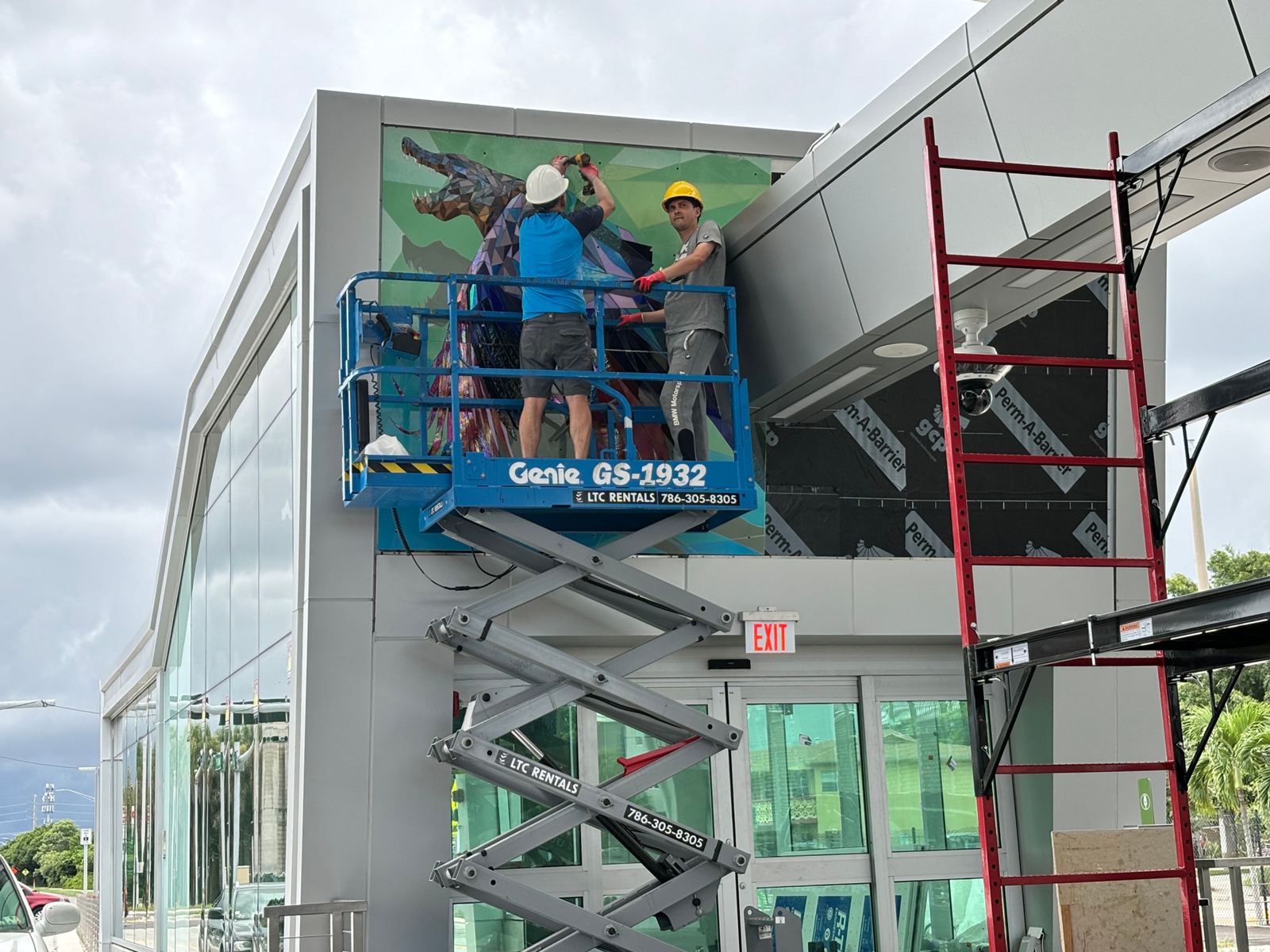 Glass mural at the BRT station in Cutler Bay, Florida