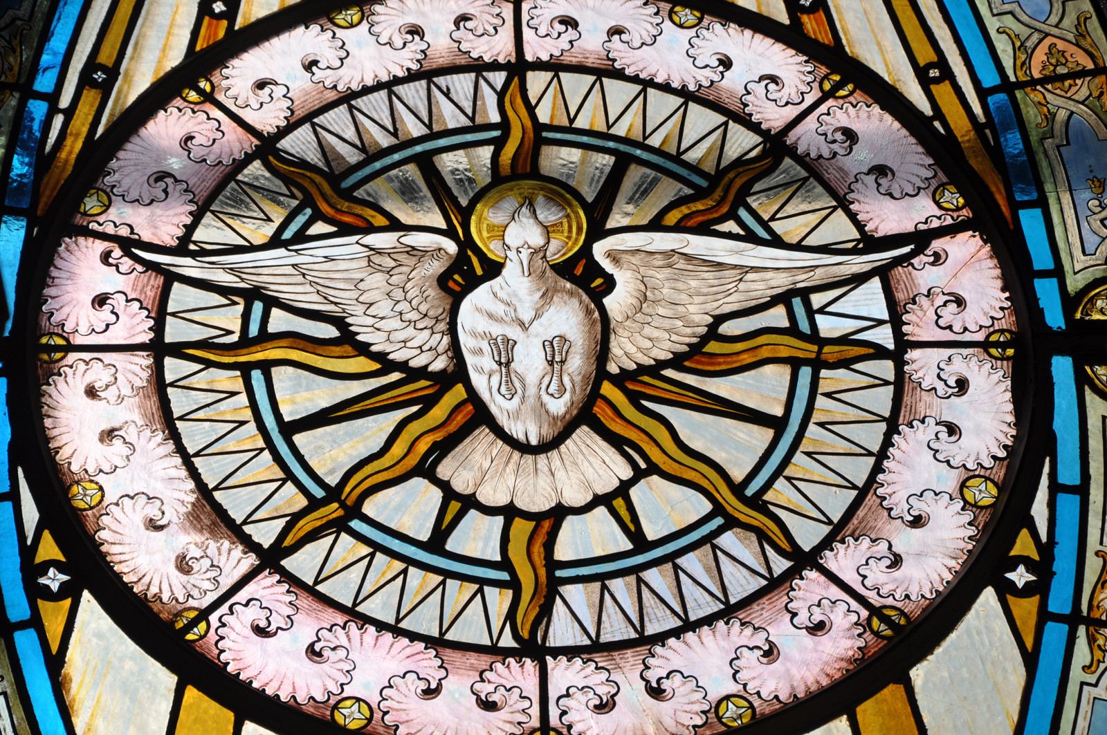 Stained glass at the Cathedral of Saint Teresa of Ávila in Subotica, photo 1