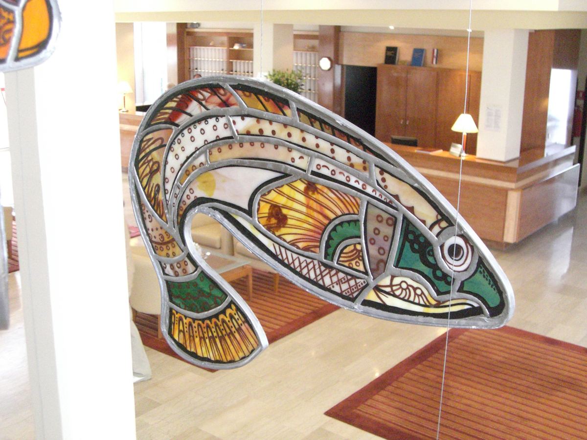 Stained glass at Hotel Melia Sol in Umago, Croatia, photo 11