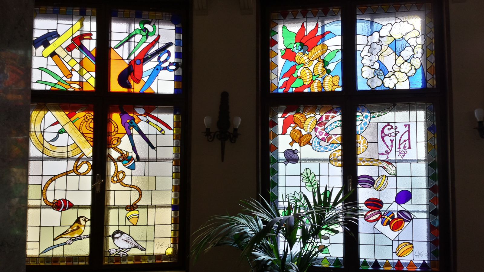 Stained glass at the Serbian Academy of Sciences and Arts in Belgrade, photo 26