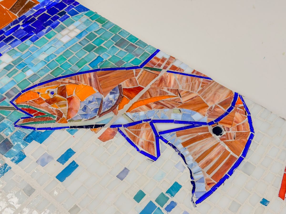 Sanibel Island glass mosaic project for Cape Dental Care, photo 33