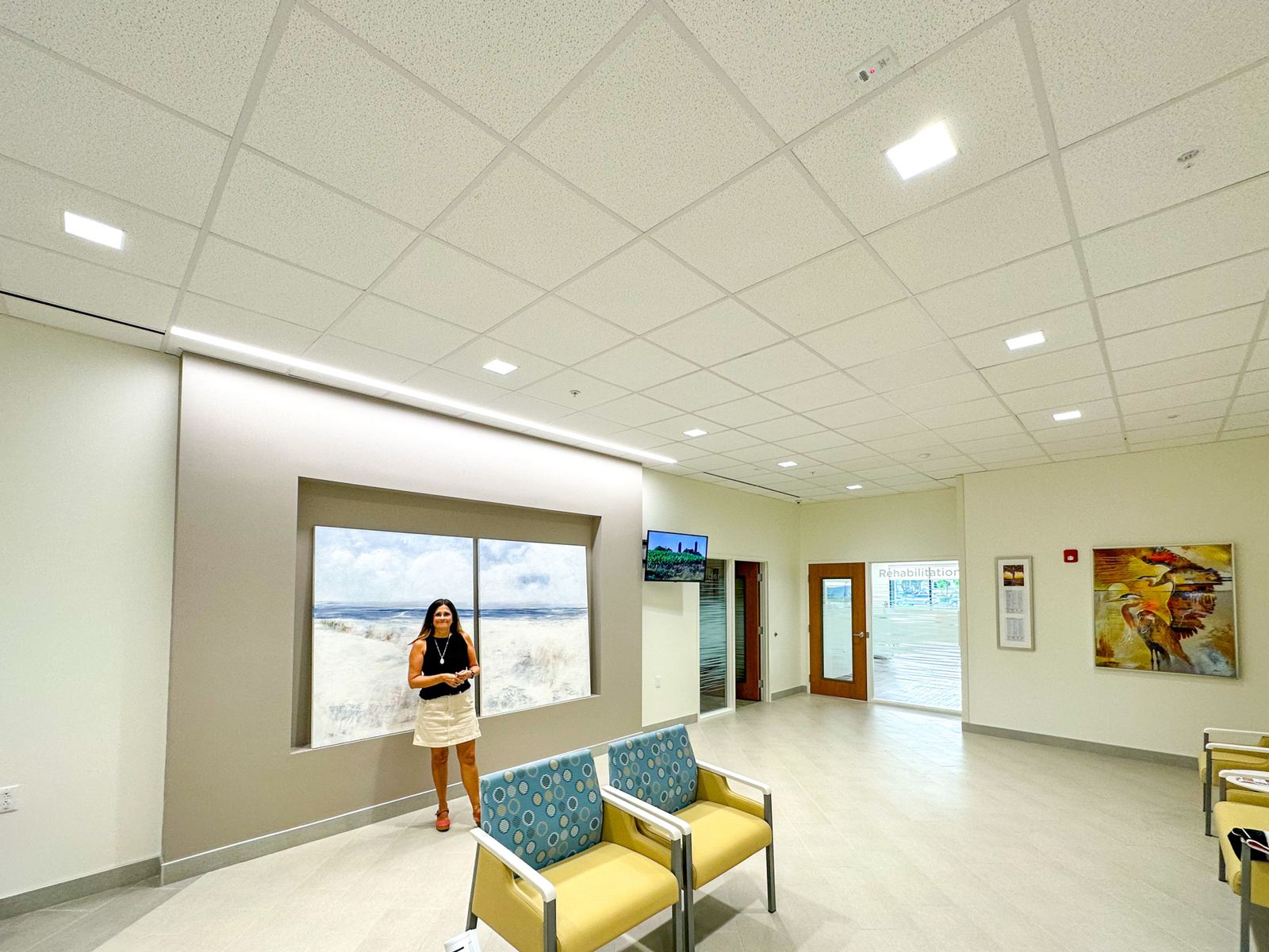 Sandpipers painting by Mila Apperlo at University Highlands Lee Health, Estero