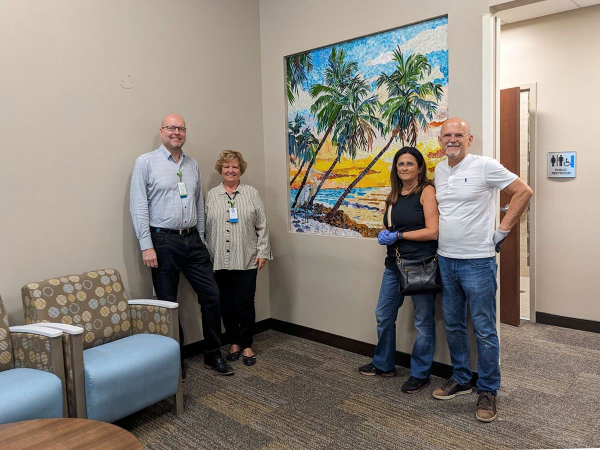 Glass mosaic at Surfside Outpatient Center, Cape Coral
