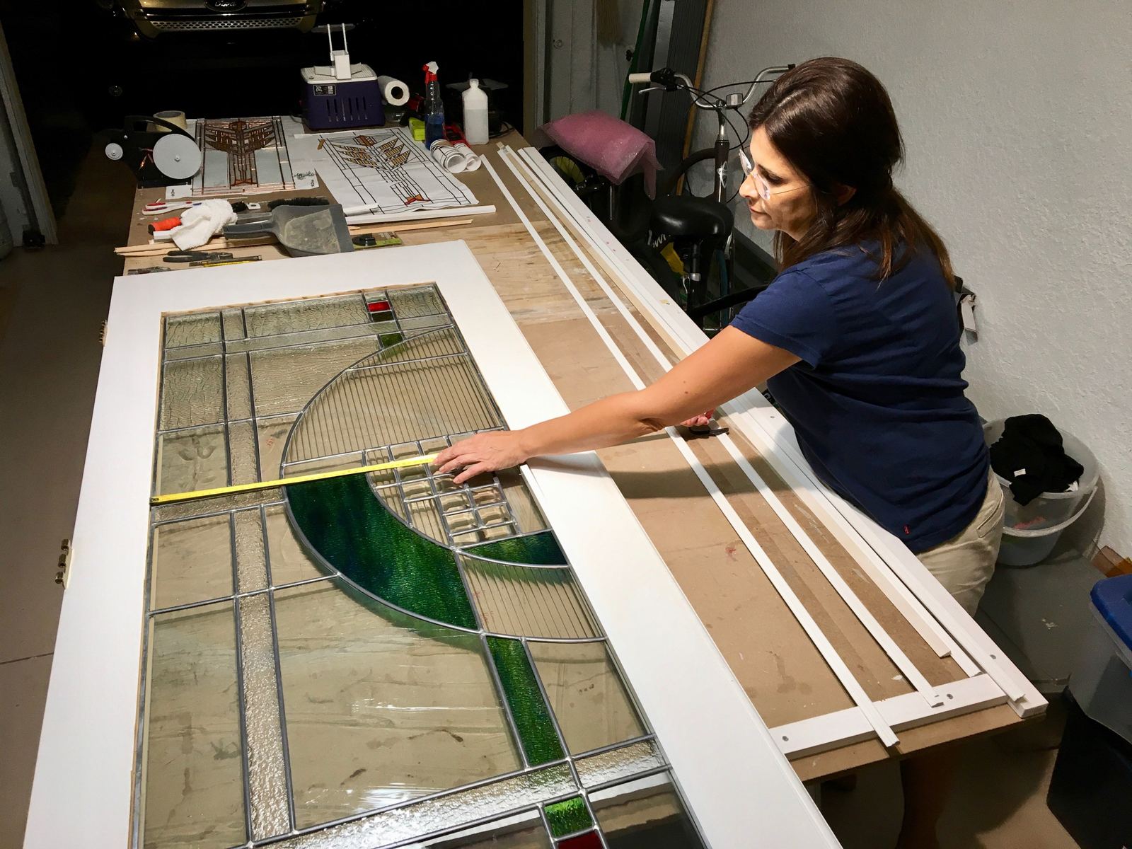Interior stained glass window in a private residence in Fort Myers, Florida, photo 5