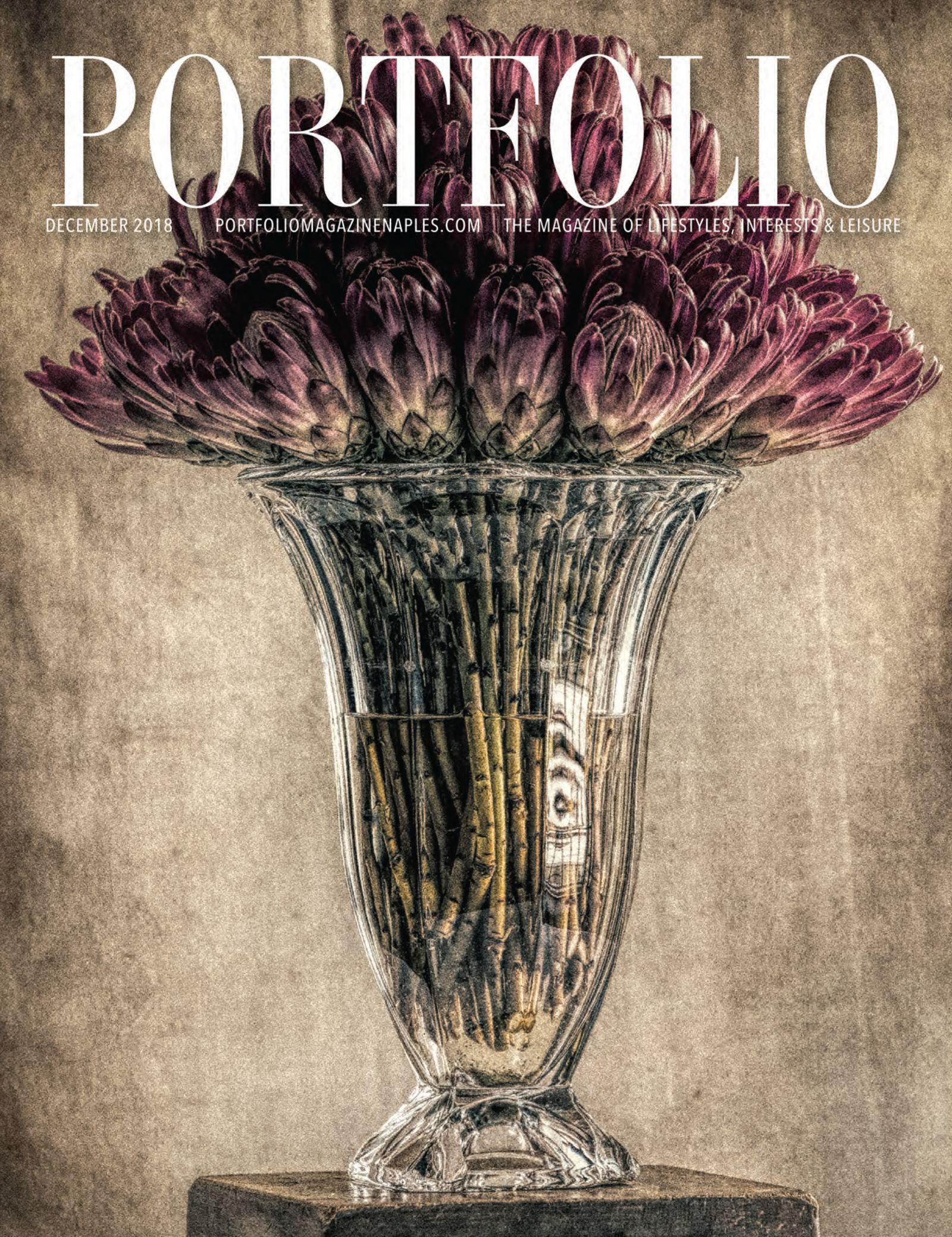 Portfolio Magazine feature on interior design with mosaic in Naples, Florida, page 6