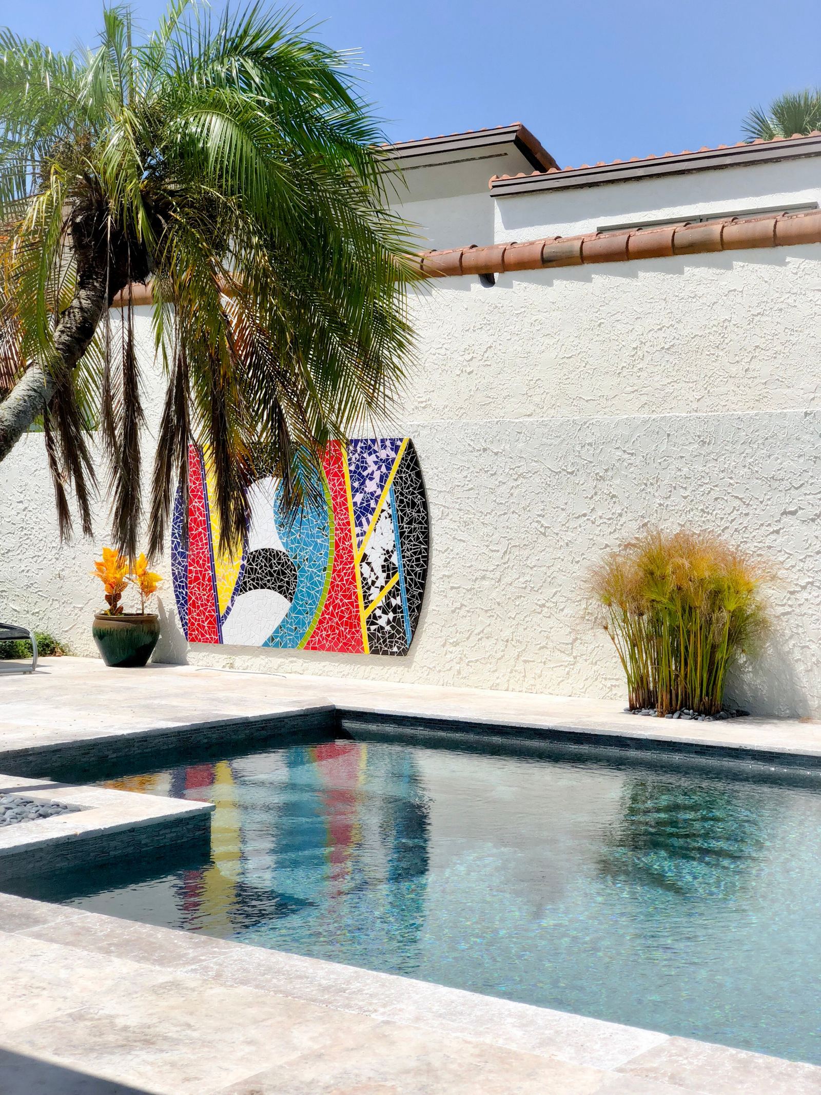 Mosaic wall at Pelican Bay in Naples, Florida, photo 2