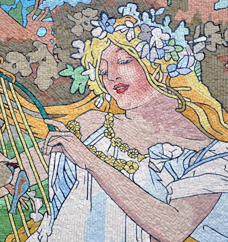 Glass mosaic commission for a private residence near Moscow, Russia