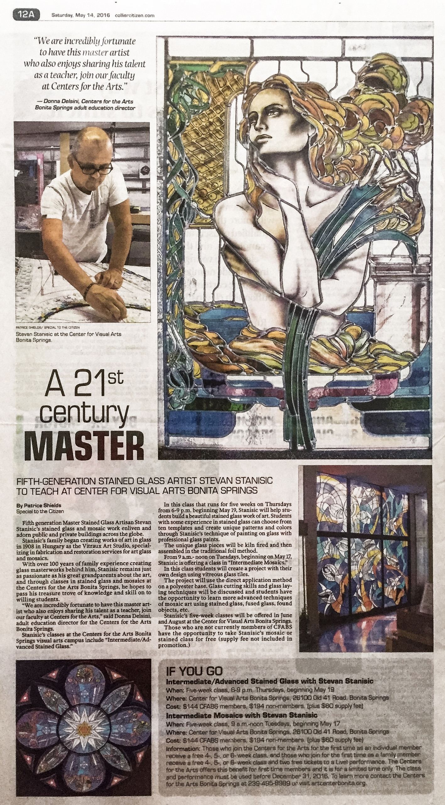 Collier Citizen newspaper feature on Apperlo Art in Naples, Florida